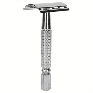 Safety Razor Stainless Steel Portable Classic Double Edge Safety Shaving Razor for Men