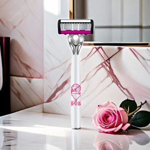 Stainless Steel Handle Safety Razor for Beard and Mustache, 7-Blade Lubricated Manual Shaving Kit for Men and Women - Durable and Precise Shave