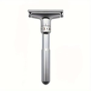Double Edge Safety Razor for Men, Vintage Style Manual Shaving Razor with Stainless Steel Handle, Dual Blade, Easy to Use, Durable, Classic Grooming Tool
